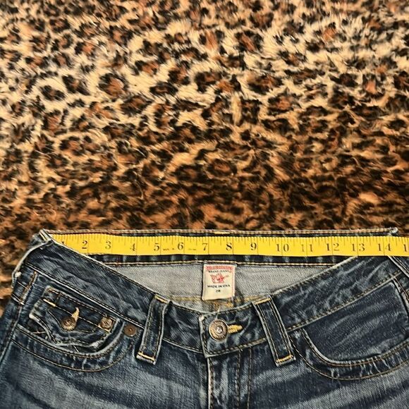 True Religion Billy Blue Factory Distressed Ripped Jeans Festival Rodeo Western - Picture 5 of 15